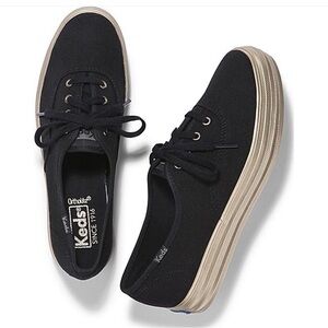 Keds Triple Decker Shimmer Platform Sneakers - Size 7